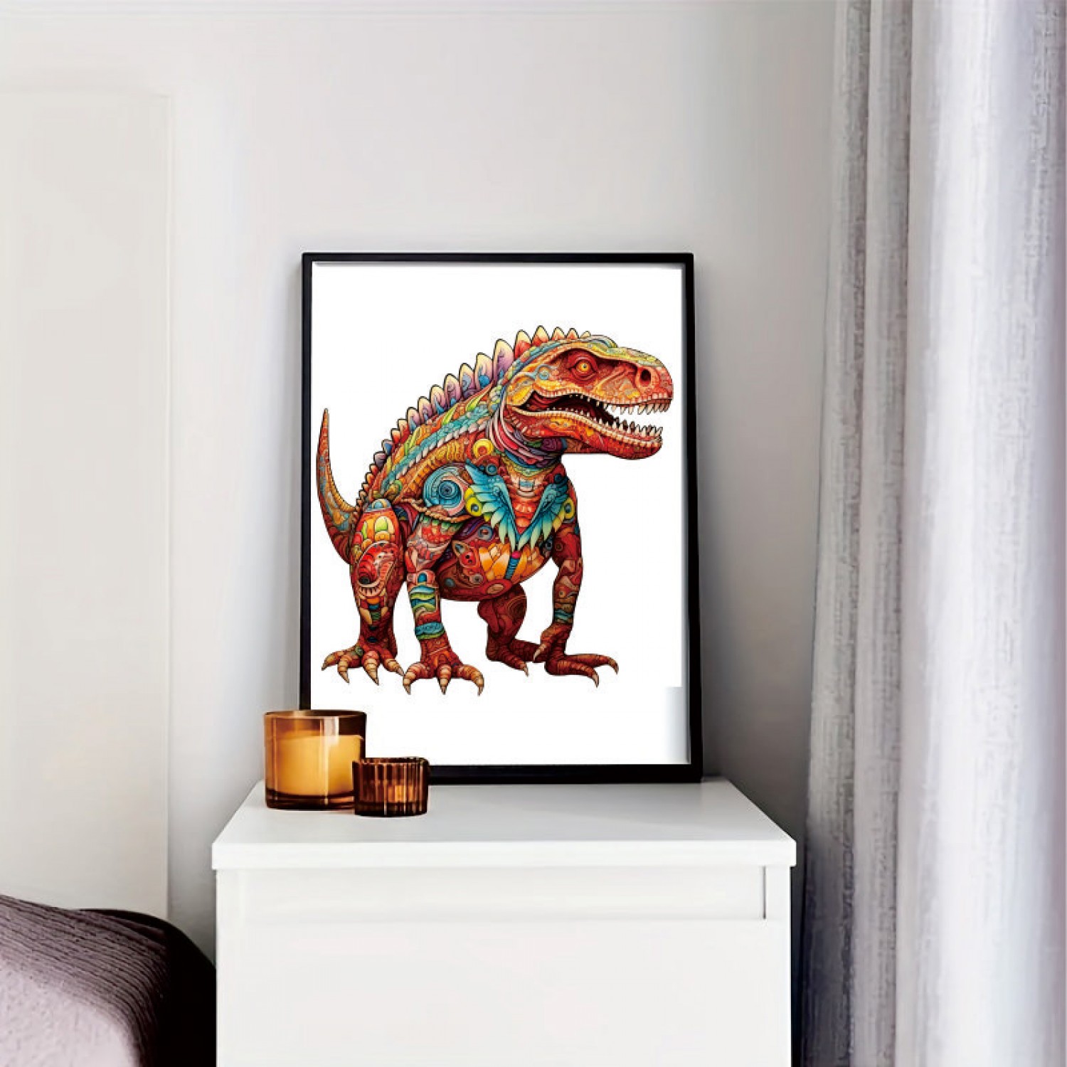 Dinosaur Wooden Jigsaw Puzzles Magic Puzzles, Unique Irregular Shaped Wood Puzzles Make A Perfect Gift For Holiday Christmas, Birthday, Father's Day, Mother's Day, Halloween, Thanksgiving gifts