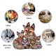 The Cute Fox Family Animal Wooden Jigsaw Puzzles Adult, Teens, Family, Animal Shaped Natural Wood Puzzle, Best Christmas and Halloween Gift And Family Games Magic Wooden Puzzle, Toys