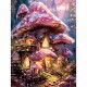 Dream Mushroom House Wooden Jigsaw Puzzles Adult, Teens, Family, Animal Shaped Natural Wood Puzzle, Best Christmas Gift And Family Games Magic Puzzle, Toys， Decorations, paintings, home decorations