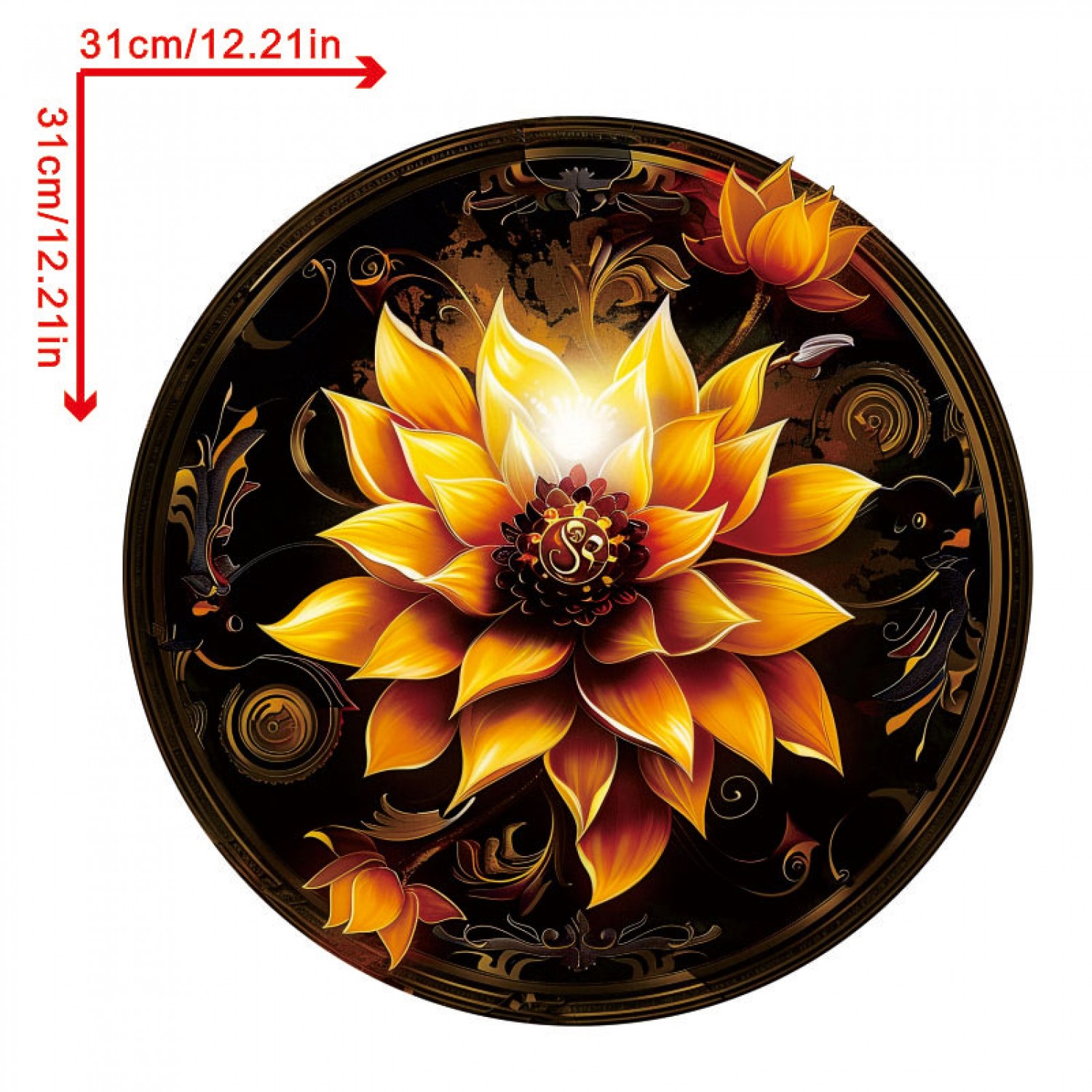 Sun Lotus flower Animal Wooden Jigsaw Puzzles Adult, Teens, Family, Animal Shaped Natural Wood Puzzle, Best Christmas Gift And Family Games Magic Wooden Puzzle, Toys, Halloween, Thanksgiving gifts